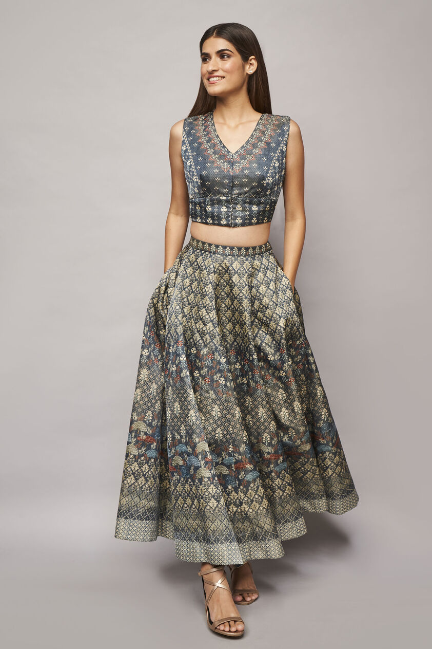 Amal Skirt Set - Grey, Grey, image 1