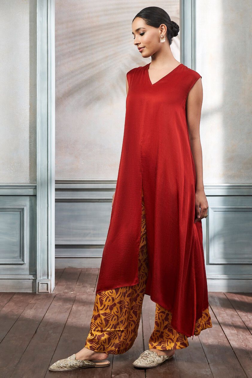 2 - Arudra Kurta Set - Maroon, image 2