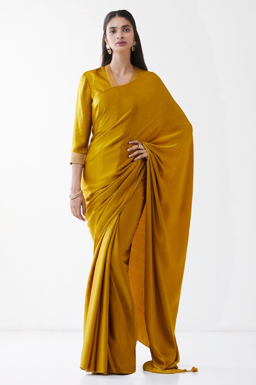 1 - Satin Saree, image 1