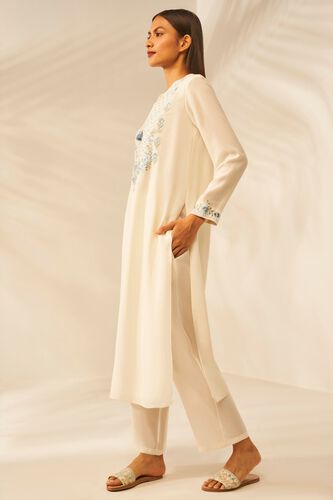 3 - Dhwani Long Kurta set - Cream , image 3