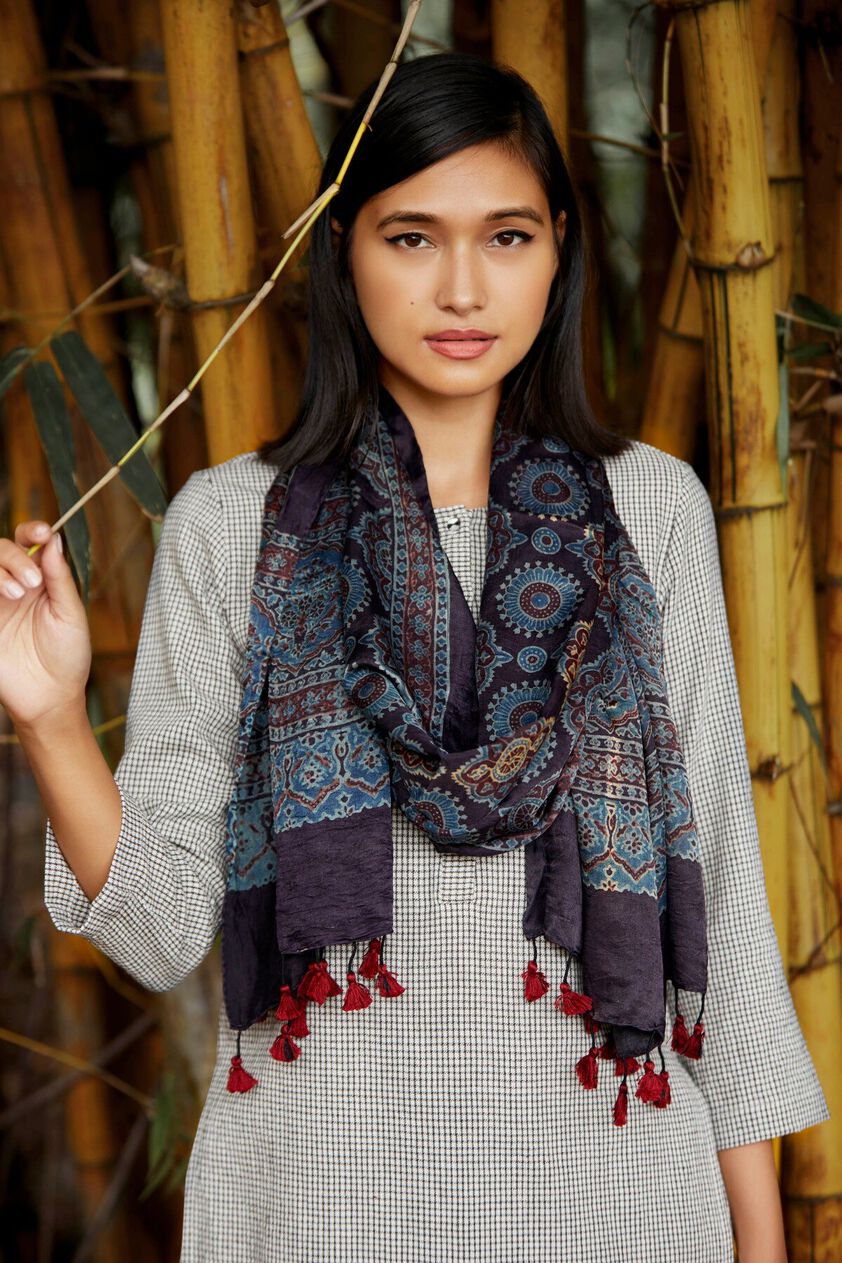 2 - Ajrakh Scarf, image 2