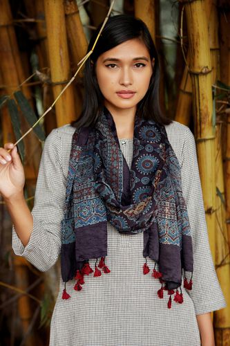 2 - Ajrakh Scarf, image 2