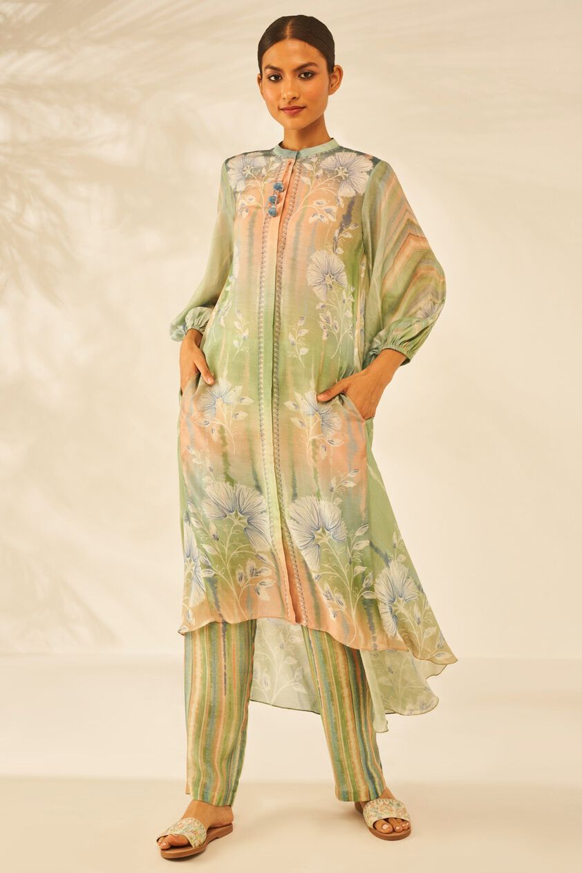 1 - Manvi Kurta Set - Sage, image 1