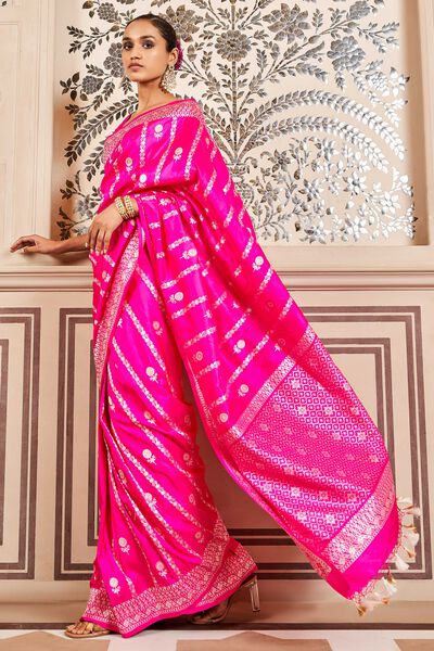 Sravya Benarasi Saree - Pink