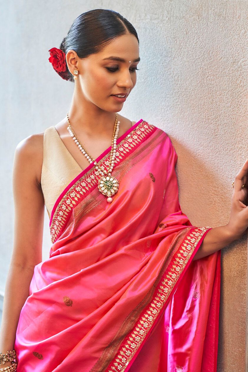 5 - Naseen Saree Set - Pink, image 5