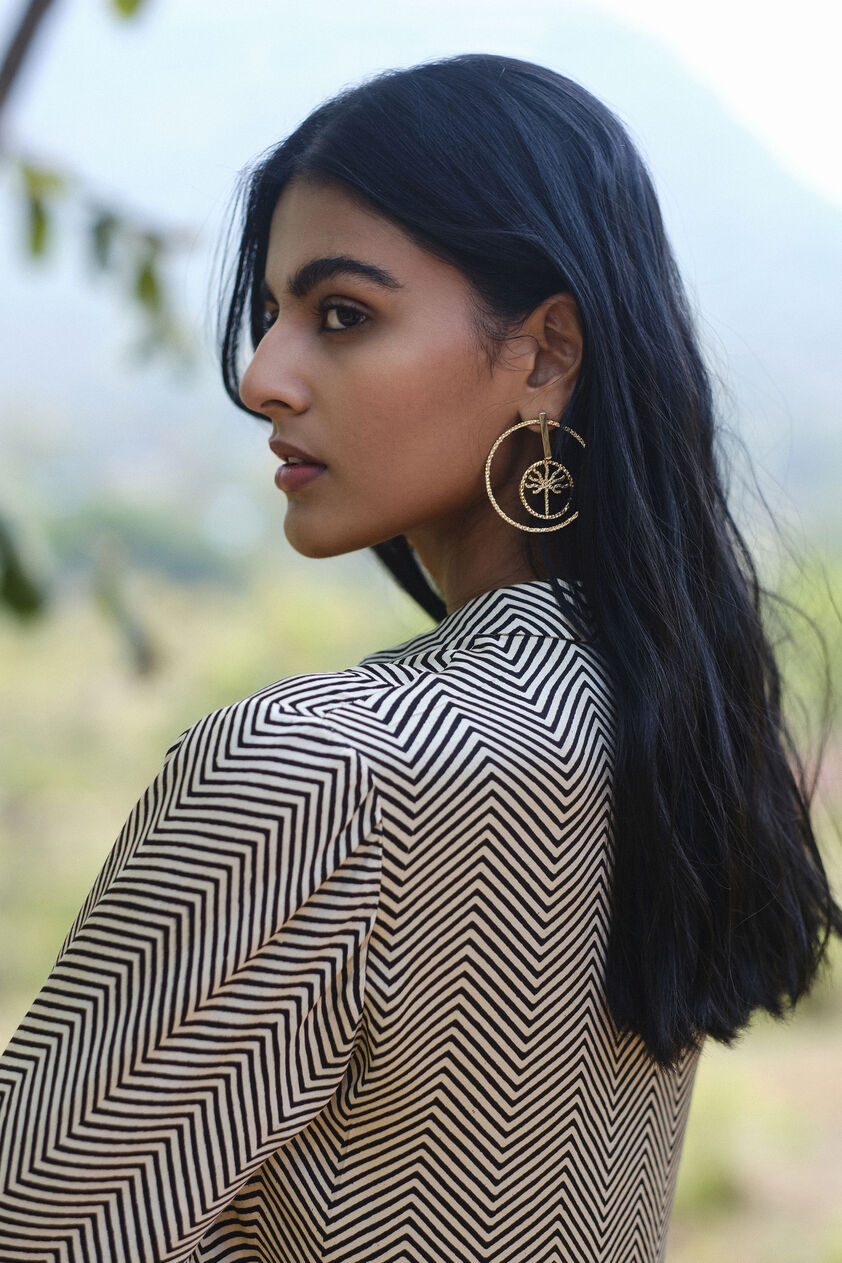 Chevron Shirt Coord - Black, Black, image 3