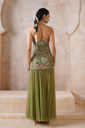 Evrain Embroidered Applique Skirt Set - Green, Green, image 2