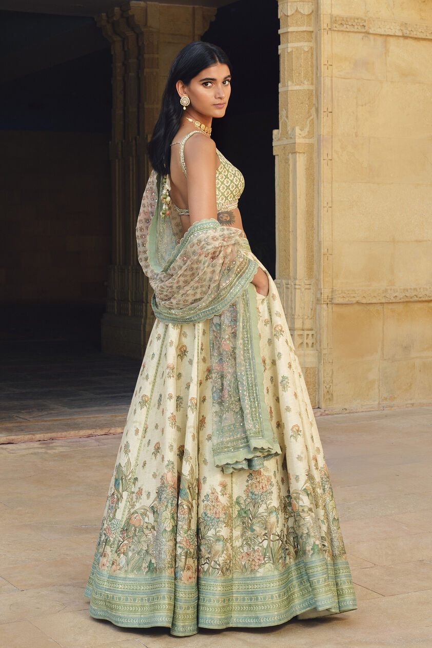 Fareeha Lehenga Set - Ivory, Ivory, image 2