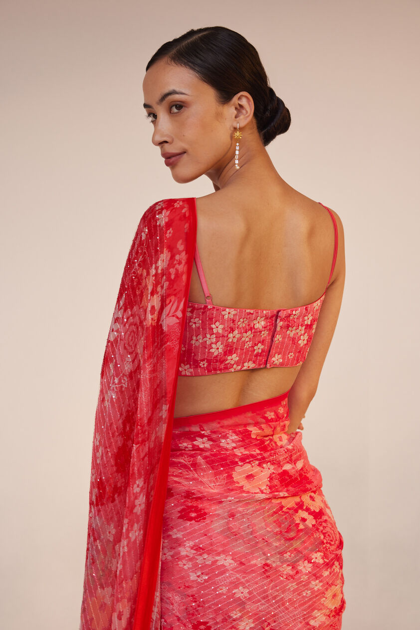 Rosalba Saree - Pink, Pink, image 5