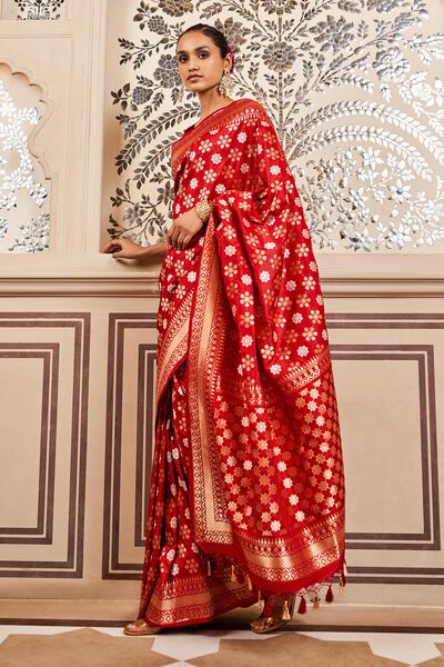 Tvesa Benarasi Saree - Red