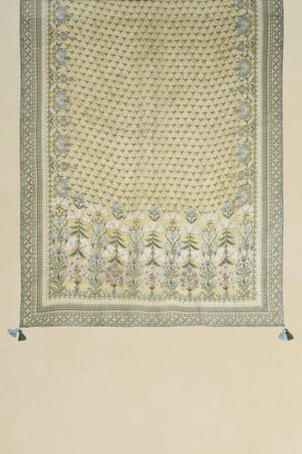 Azhaki Printed Stole - Yellow, Yellow, image 2