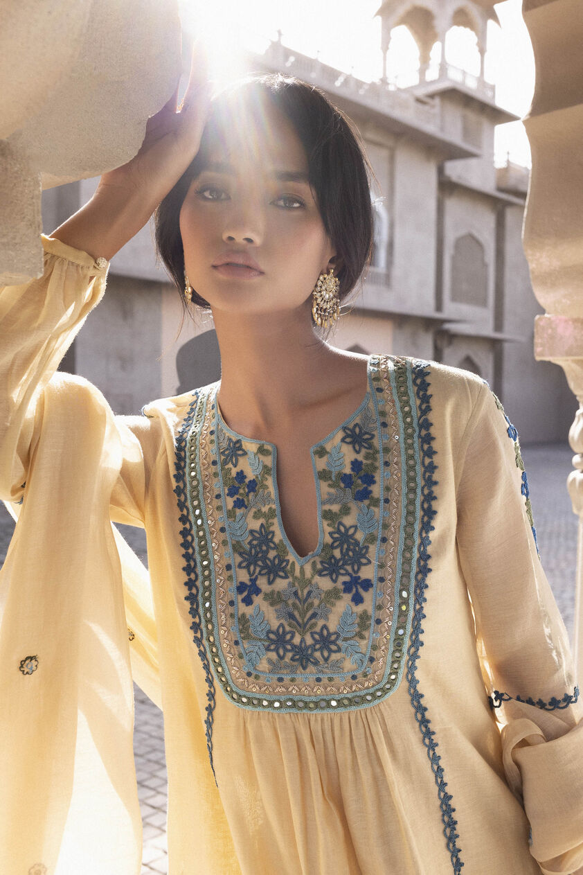 Dimitra Kurta Set - Beige, Beige, image 3
