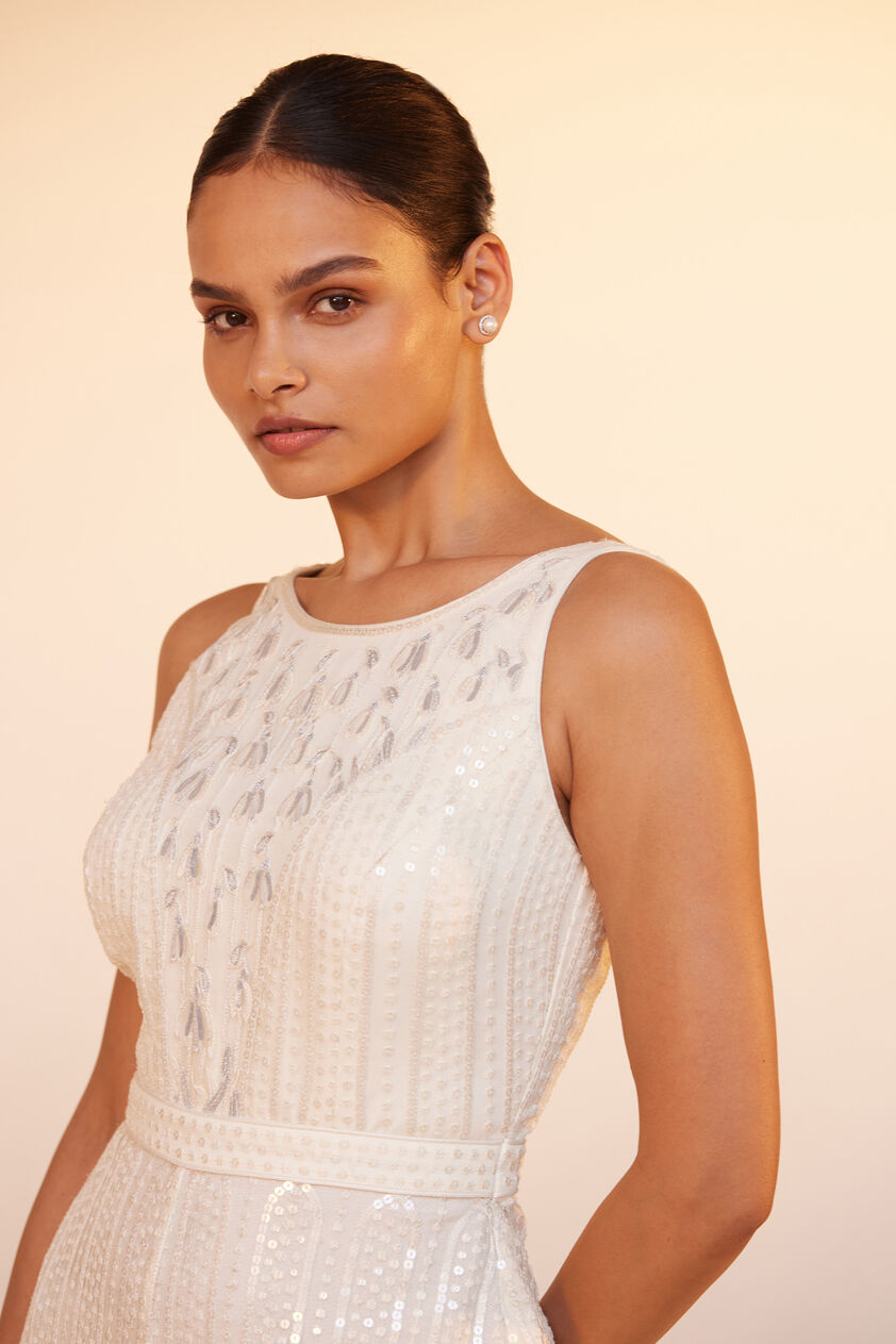 Refa Embroidered Jumpsuit - Ivory, Ivory, image 4