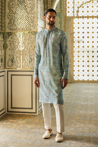 Sharv Silk Kurta - Ice Blue, Ice Blue, image 1