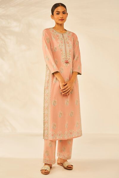 Mehar Kurta Set - Rose Pink 