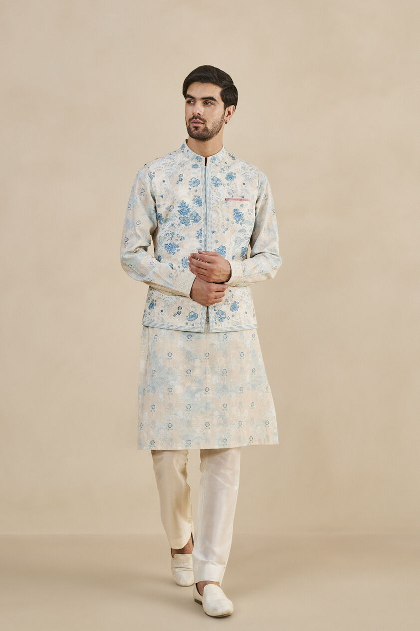 Azael Nehru Jacket - Blue, Blue, image 1