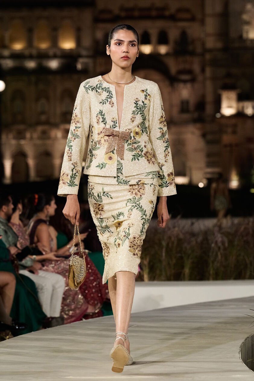 Meadowfern Embroidered Skirt Set - Ivory, Ivory, image 1