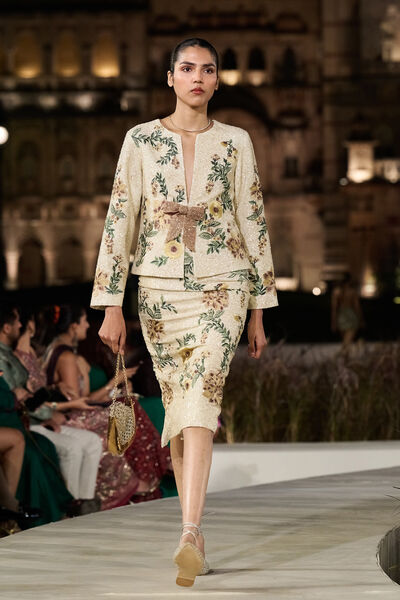 Meadowfern Embroidered Skirt Set - Ivory