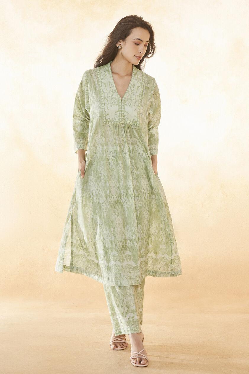 Estaa Kurta Set - Sage, Sage, image 1