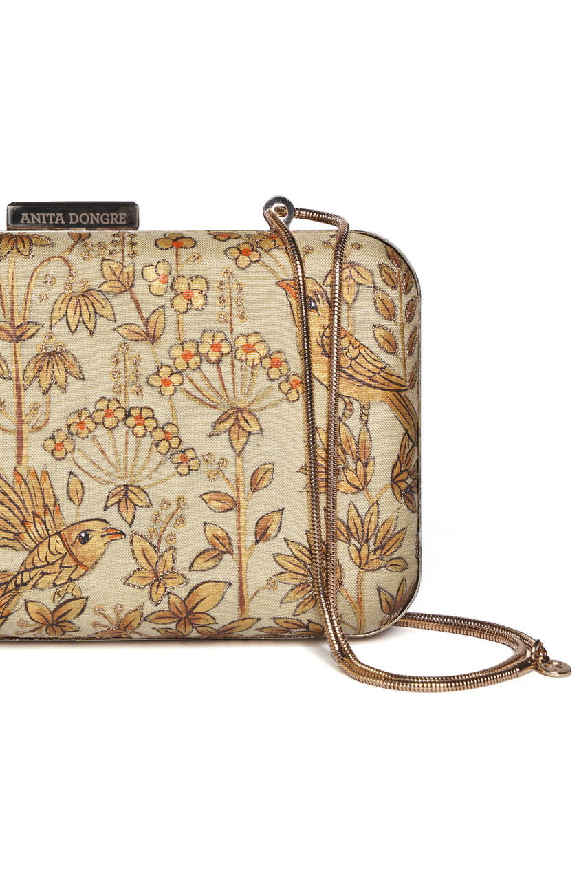 Pichhwai Clutch - Canary Gold, Gold, image 12