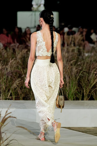 Gardenmist Woven Benarasi Co-ord - Ivory, Ivory, image 2