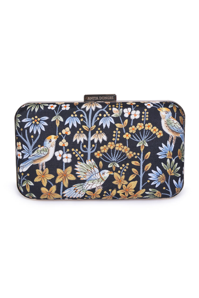 Pichhwai Clutch - Nightingale Black, Black, image 7