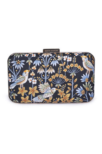 Pichhwai Clutch - Nightingale Black, Black, image 7