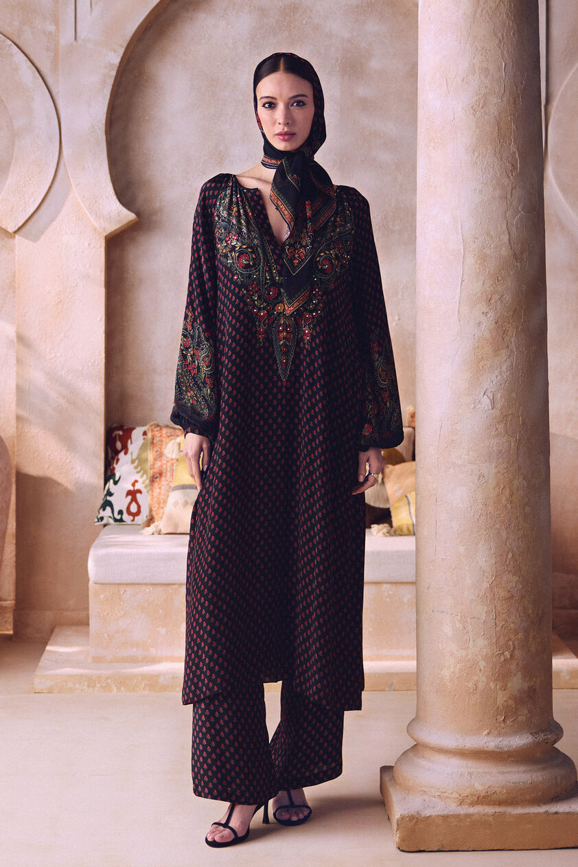 Alishba Kurta Set - Black, Black, image 1