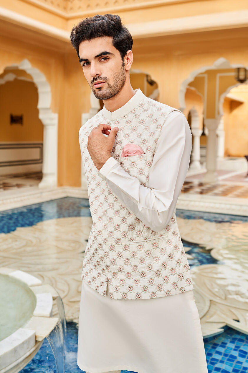 Medh Nehru Jacket - OffWhite, Off White, image 4