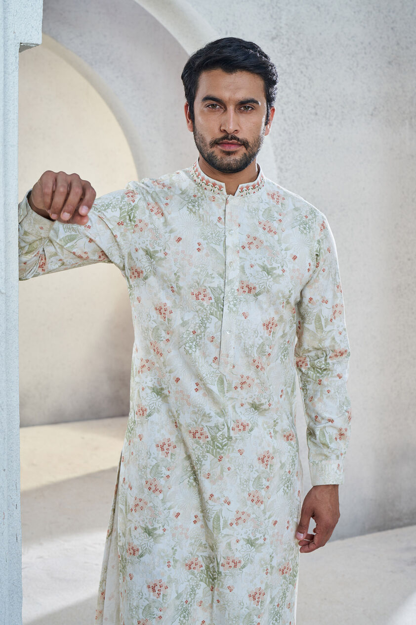 Fariq Kurta - Ivory, Ivory, image 5