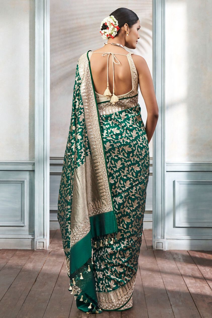 3 - Pankaja Saree Set – Green, image 3