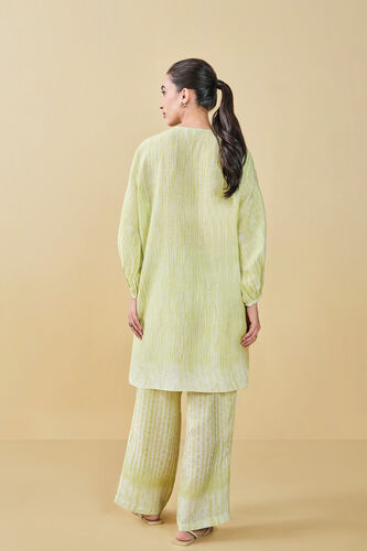 From The Mountain Hand-embroidered Chikankari Co-ord  - Lime, Lime, image 5