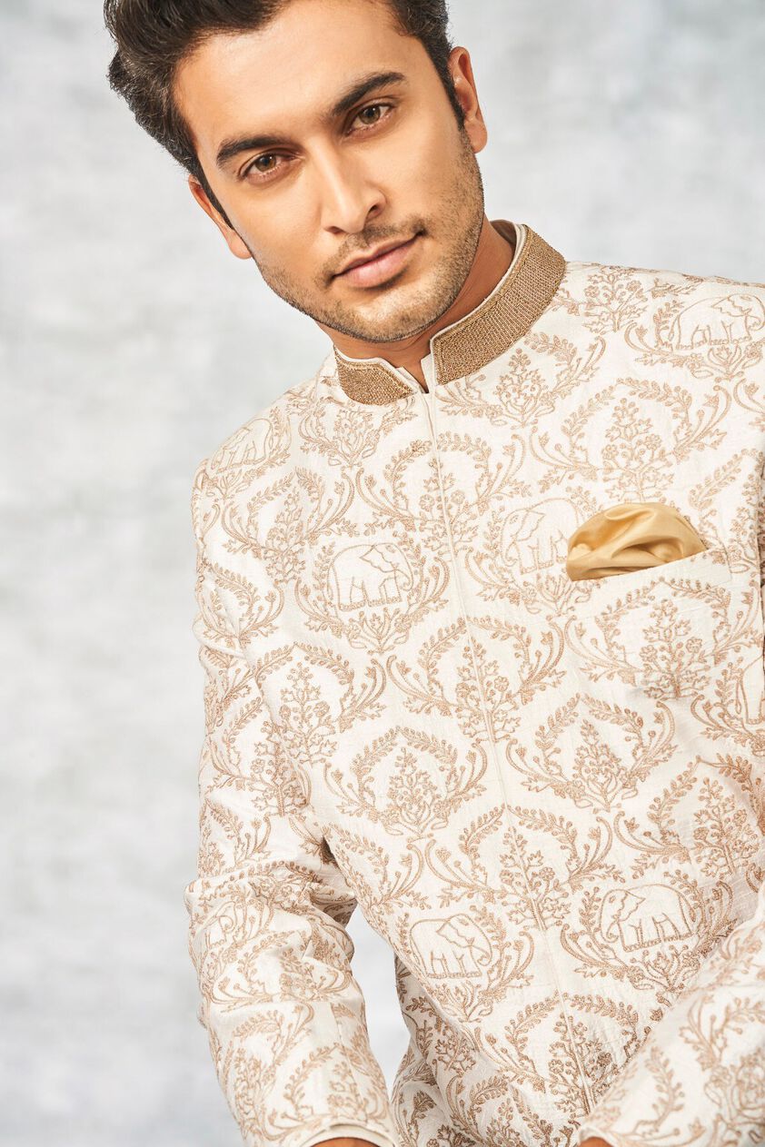 7 - Balaj Sherwani – White, image 7