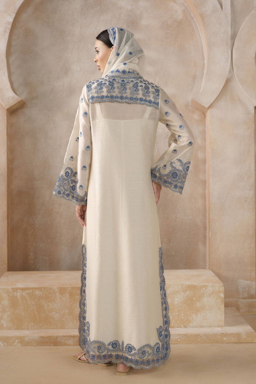 Bellerose Embroidered Silk Kaftan - White, White, image 2