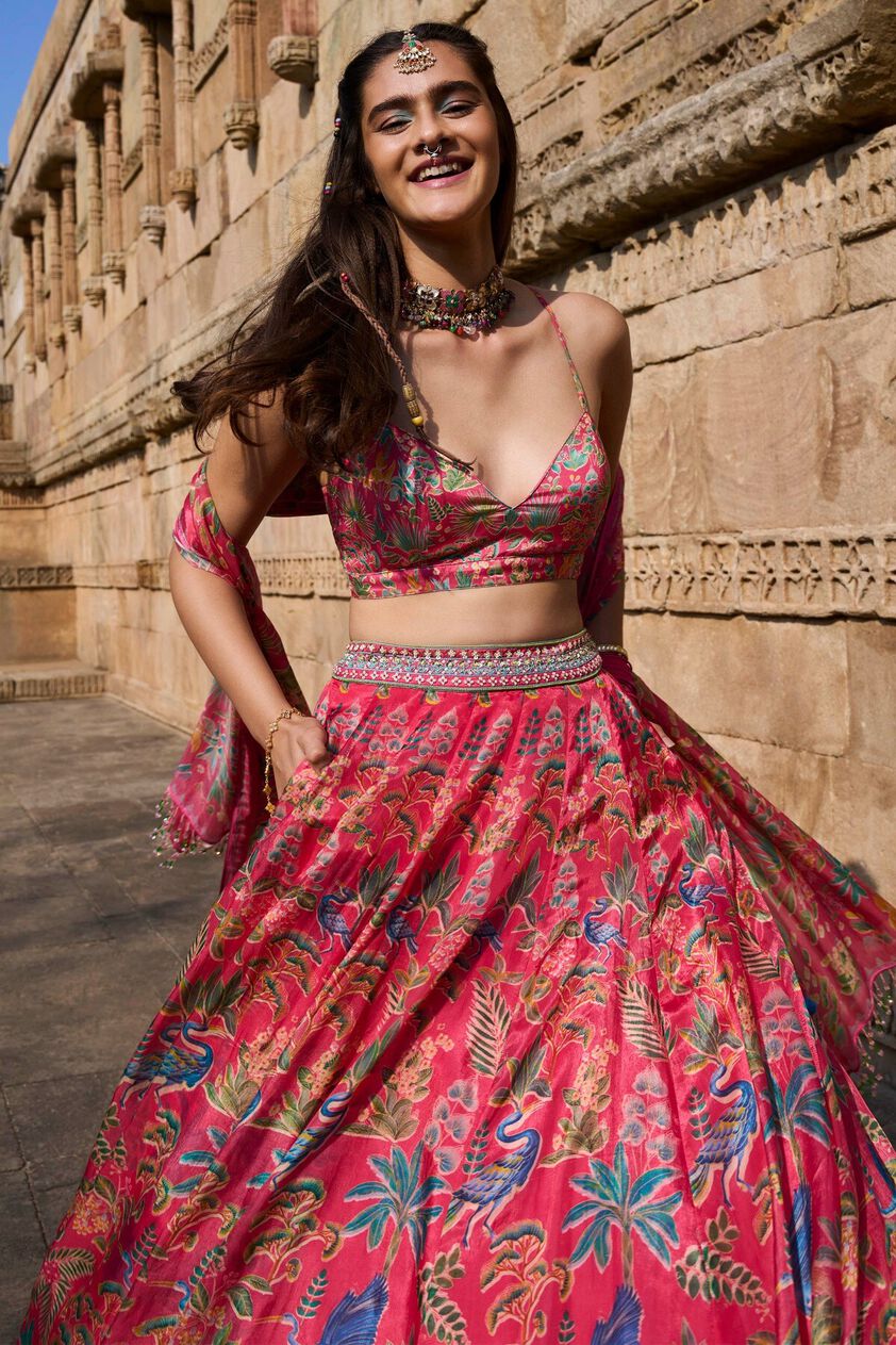 4 - Swan Song Lehenga Set - Pink, image 4