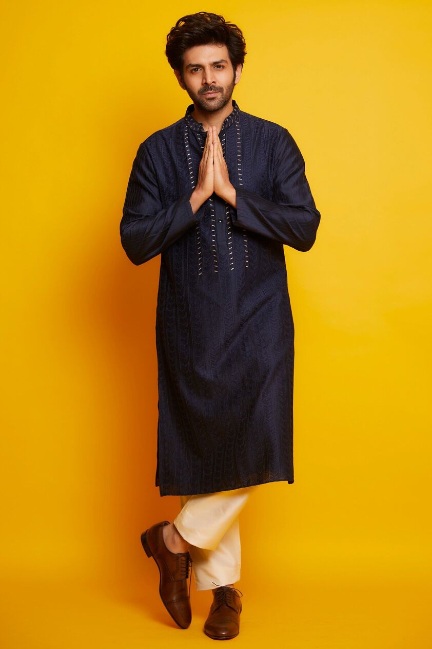 1 - Kaiser Kurta - Navy Blue, image 1