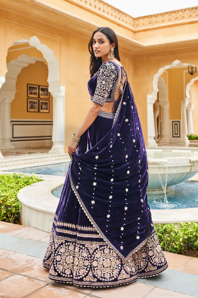 Fauzia Lehenga -Purple, Purple, image 2