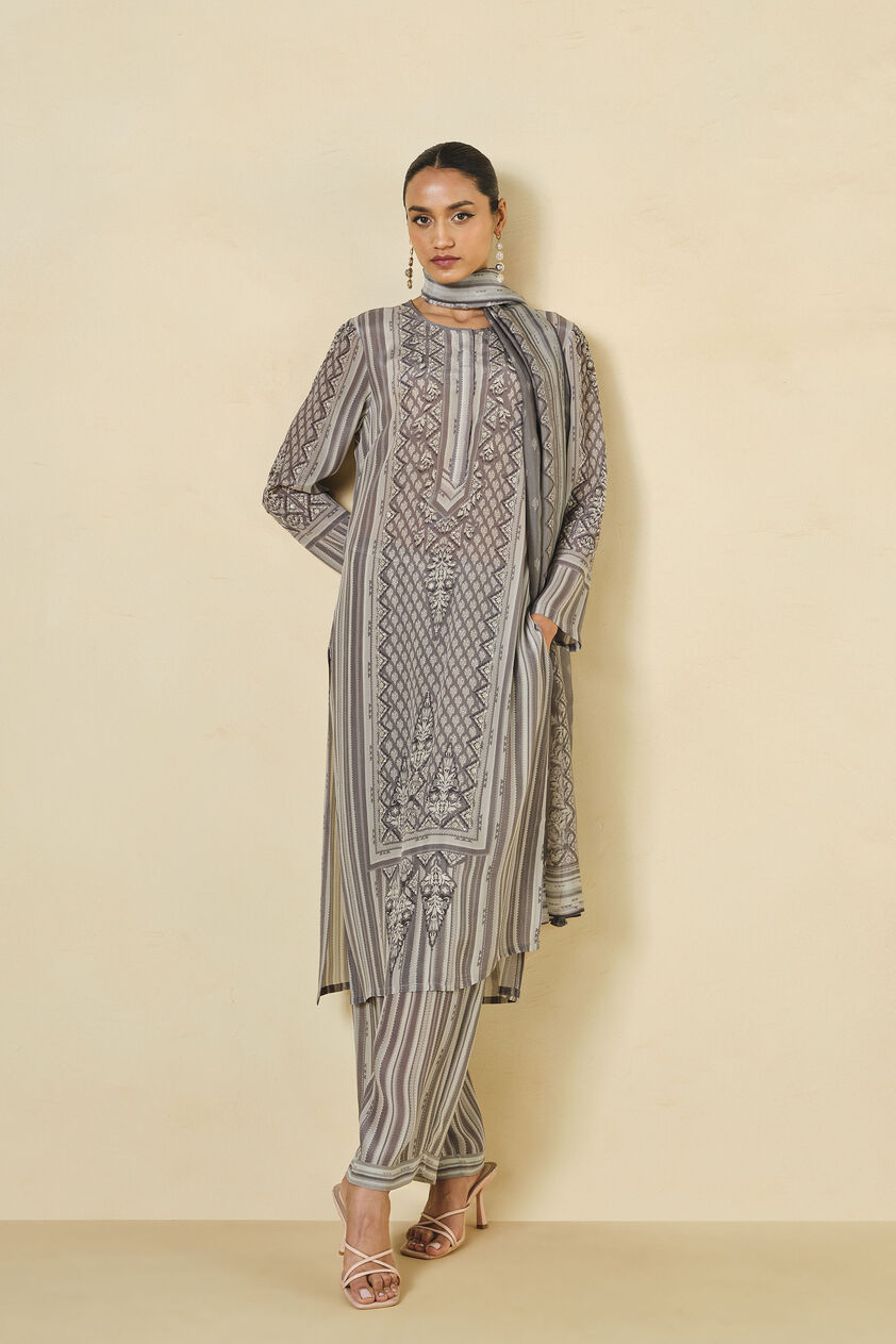 Astilbe Suit Set - Grey, Grey, image 1