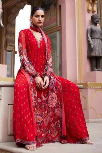 Mehroz Suit Set - Red, Red, image 2