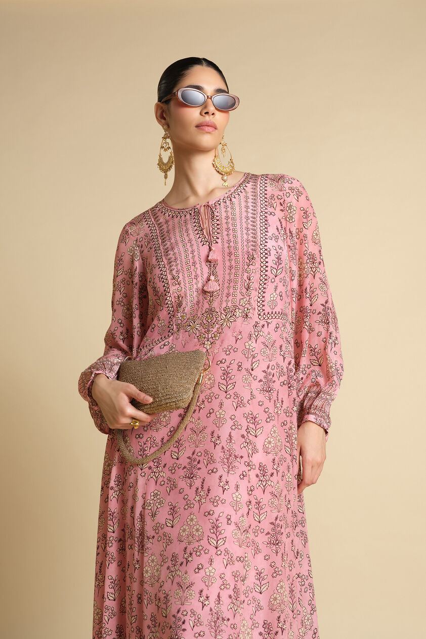 Niral Printed Kaftan - Blush, Blush, image 6