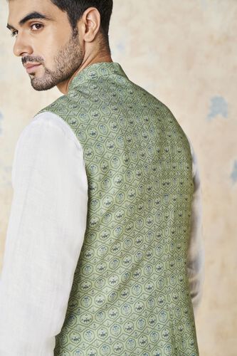 Nimay Nehru Jacket - Green, Green, image 6