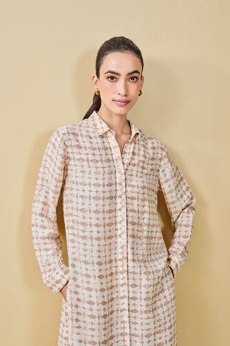 Wilderness Hand-block Printed Linen Co-ord - Beige, Beige, image 10