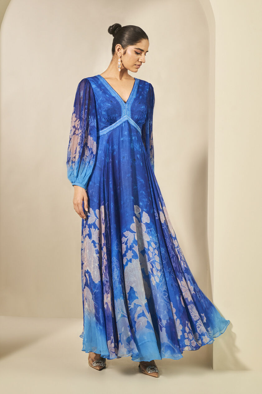 Talise Chiffon Gown - Blue, Blue, image 10
