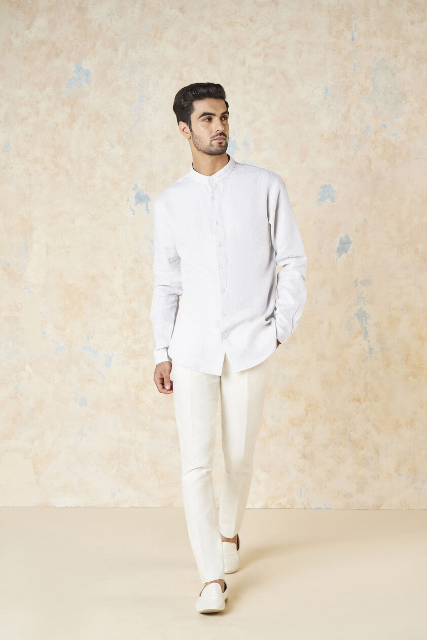 Anant Linen Shirt - White, White, image 1