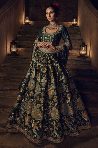 Kimaya Lehenga - Green, Green, image 1