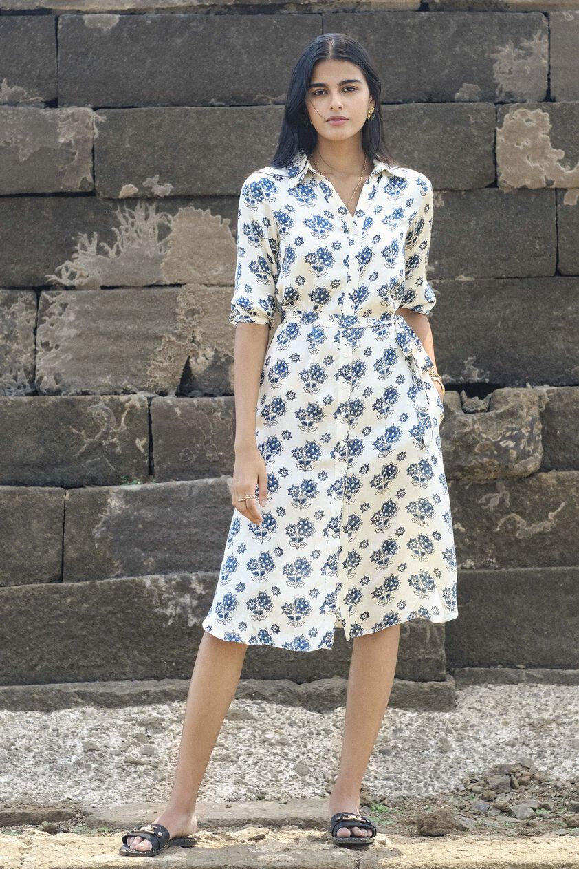 Bloom Tunic Dress - Ecru, Ecru, image 1