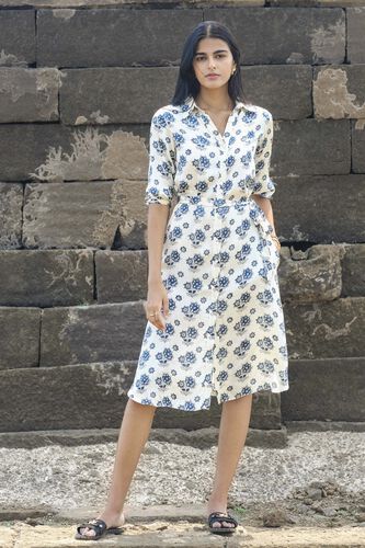 Bloom Tunic Dress - Ecru, Ecru, image 1