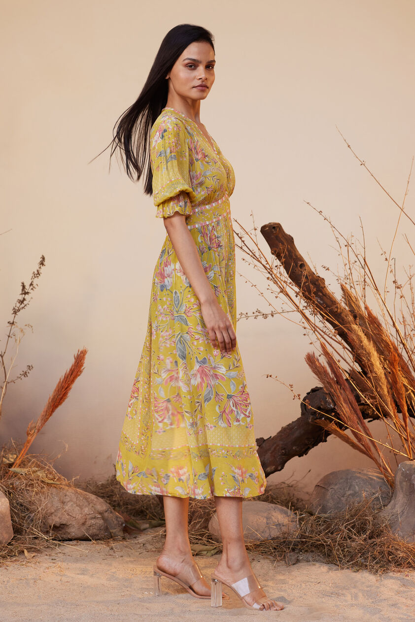 Alvaro Dress - Yellow, Yellow, image 3
