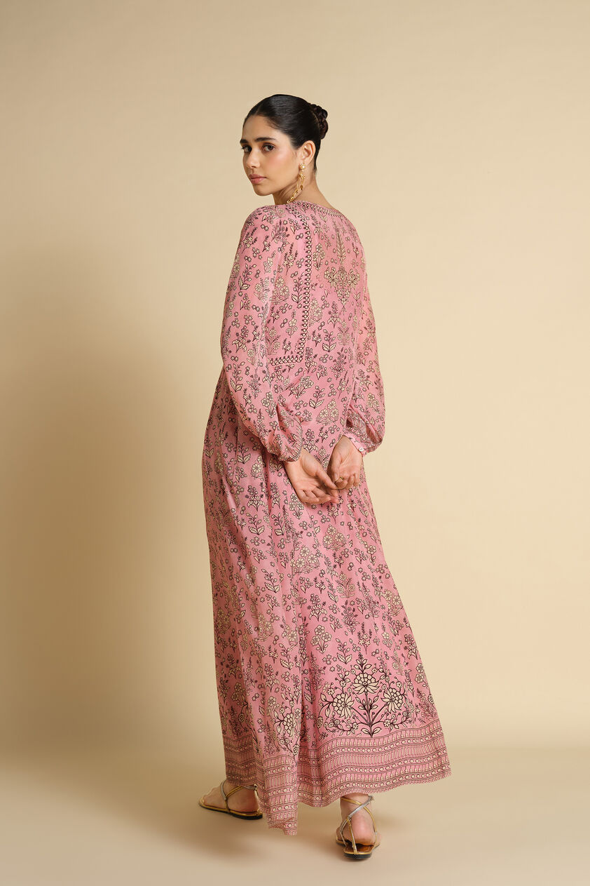 Niral Printed Kaftan - Blush, Blush, image 2