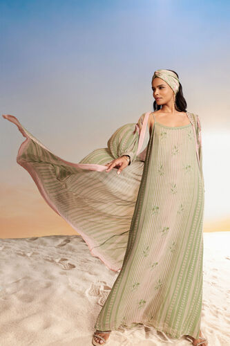 Sama Overlayer Kaftan - Sage, Sage, image 4